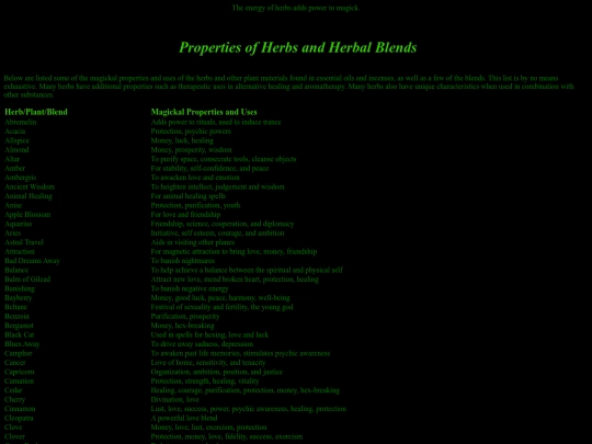WebPage/Herbs screenshot