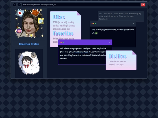 pages/about_me screenshot