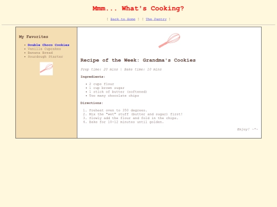 recipes screenshot