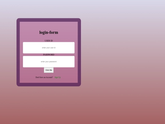 login screenshot