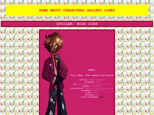 characterpages/Echo screenshot