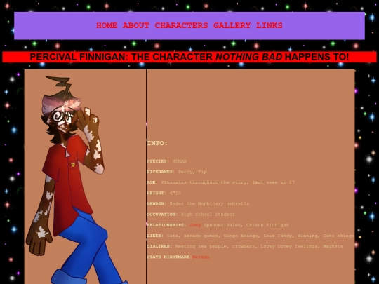 characterpages/percy screenshot
