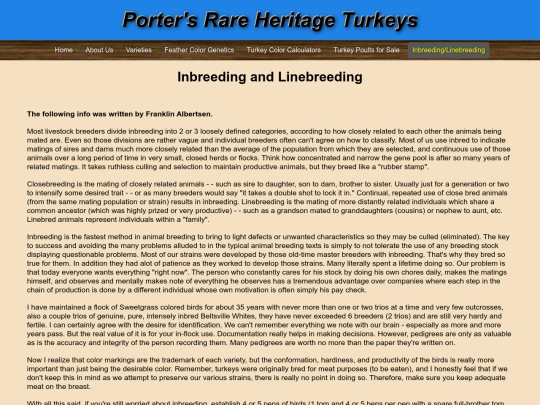 Inbreeding-Linebreeding screenshot