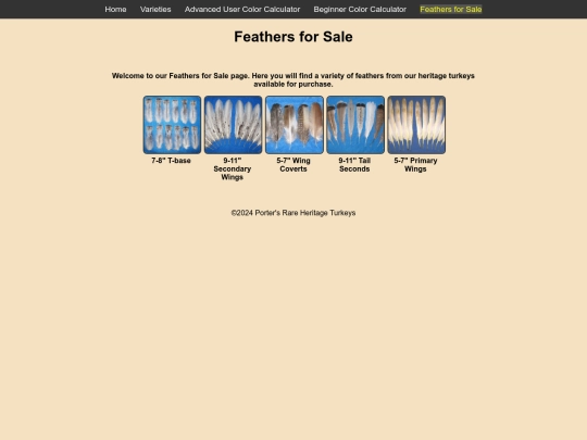 Testfeathersforsale screenshot