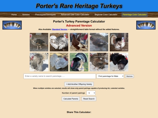 TurkeyParentageCalculator screenshot