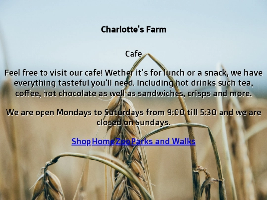 Charlotte's Farm /cafe screenshot