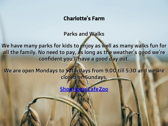 Charlotte's Farm /parkswalks screenshot