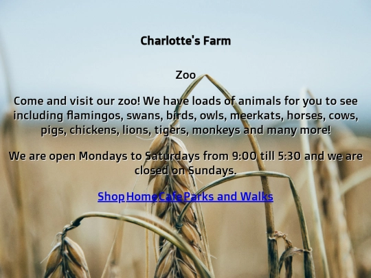Charlotte's Farm /zoo screenshot