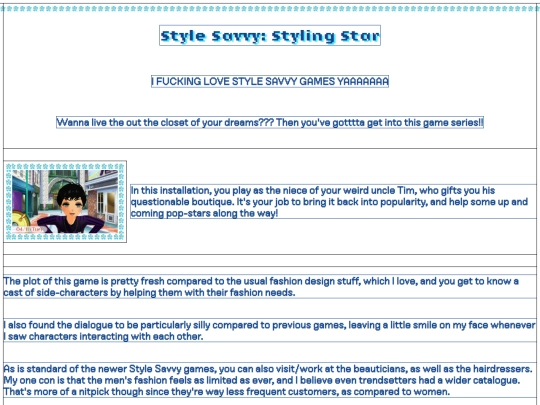 hobbies/videogames/stylingstar screenshot