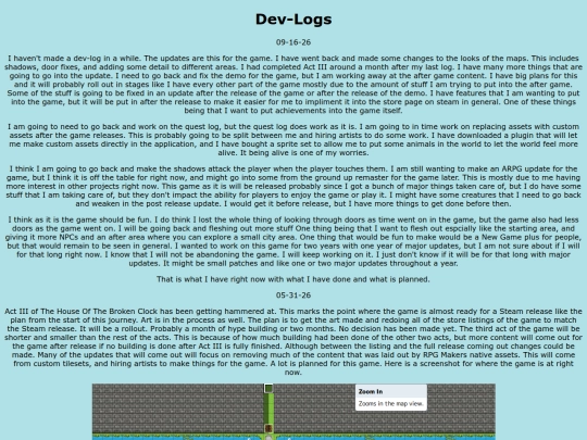 Devlog screenshot