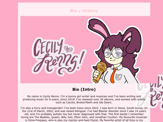 bio screenshot