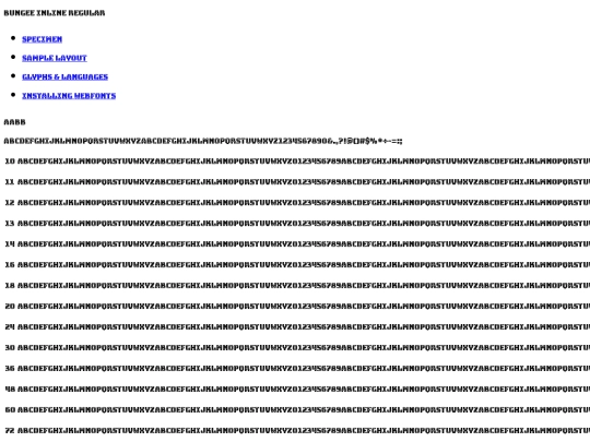 fonts/bungeeinline-regular-demo screenshot