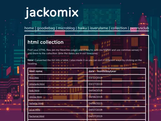 home/htmlcollection screenshot