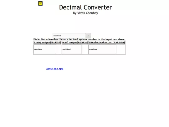 htmlcollection/decimalconv screenshot