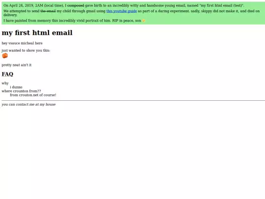 htmlcollection/my-first-html-email screenshot