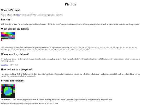 projects/piethon screenshot