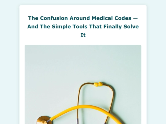 mdcodelookup.com screenshot