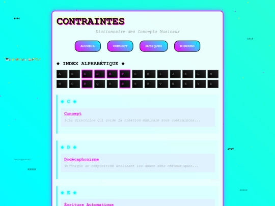 contraintes screenshot