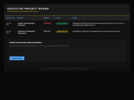 lbgrid/official/maintenance/project-board screenshot