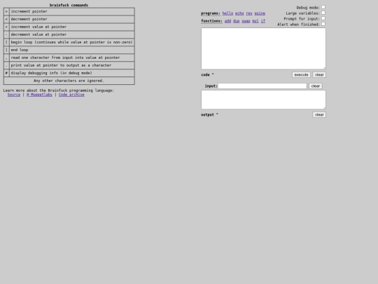 projects/brainfuck/brainfuck screenshot
