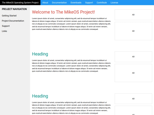 projects/mikeos screenshot