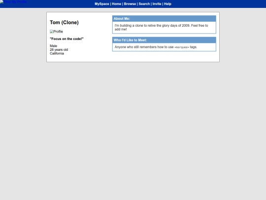 projects/myspace/test0 screenshot