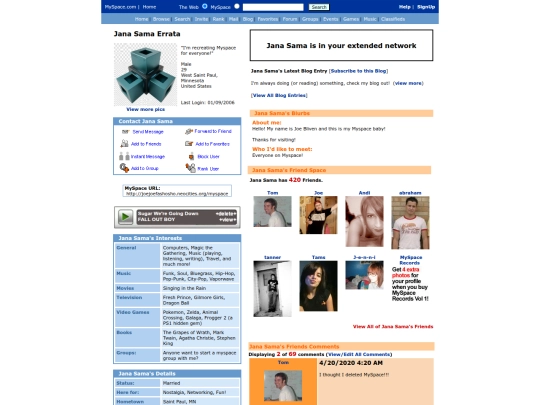 projects/neocities_myspace_v1_2 screenshot