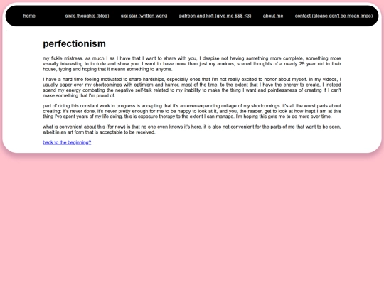 perfectionism screenshot