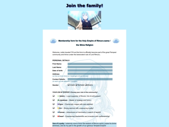 form screenshot