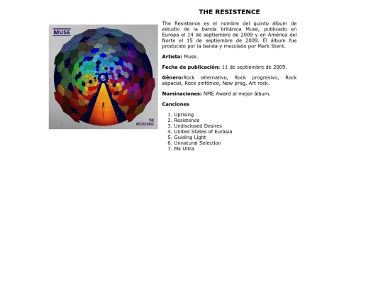 Artista/TheResistence screenshot