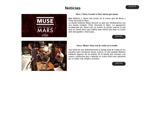 Artista/noticias screenshot