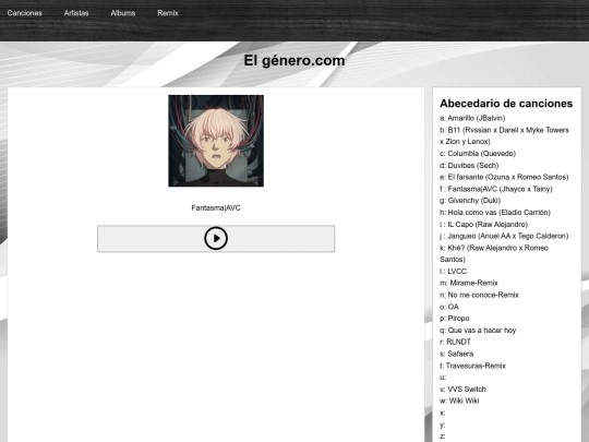 index screenshot