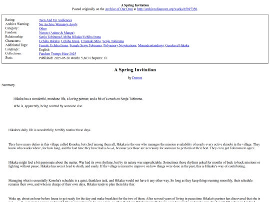 Fanfic/Naruto/A_Spring_Invitation screenshot