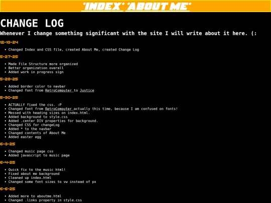 changeLog screenshot