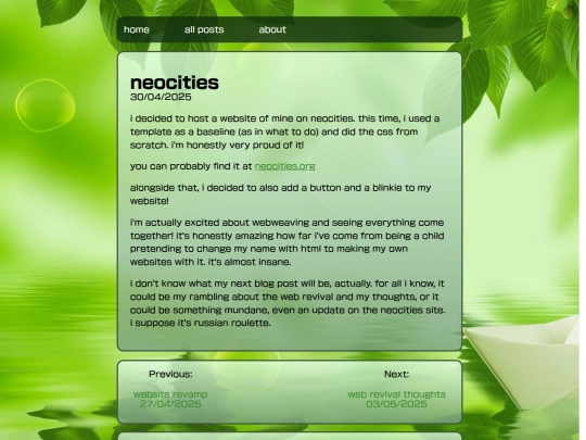 blog/posts/neocities screenshot