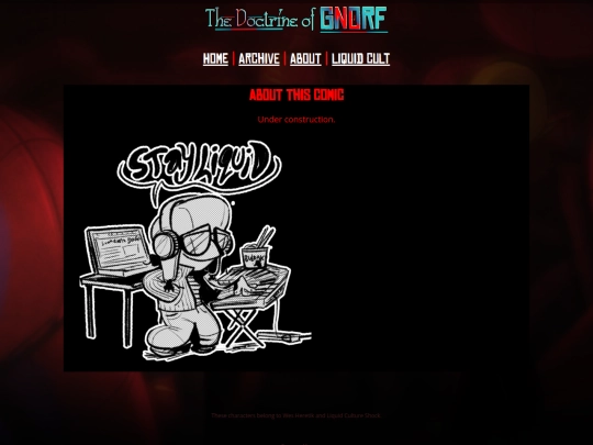 comics/gnorf/comic/about screenshot