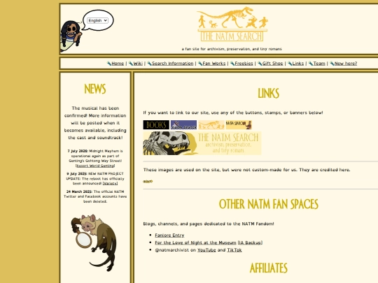links screenshot