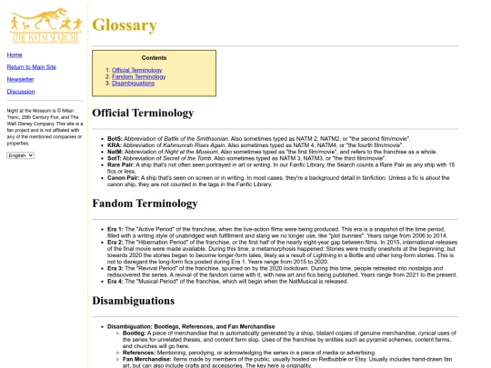wiki/Glossary screenshot