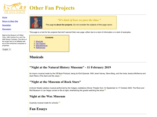wiki/Other_Fan_Projects screenshot