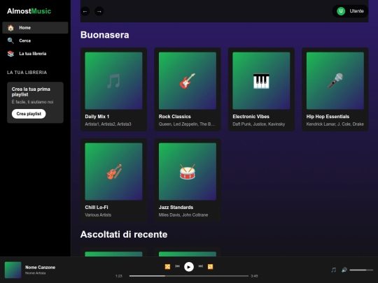 more pages (not main archive)/spotify clone screenshot