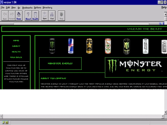 drinks/monster screenshot