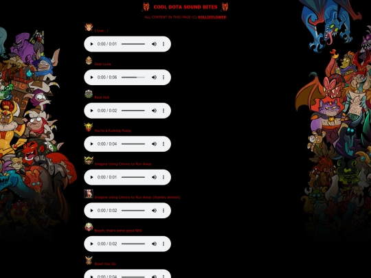 audios screenshot