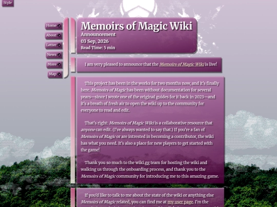 posts/2026-09-03-Introducing-Memoirs-of-Magic-Wiki screenshot