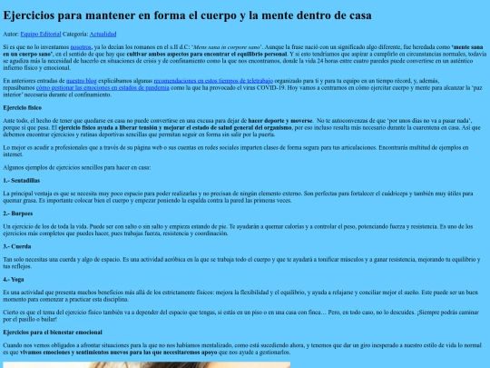 Cuerpo y Mente screenshot