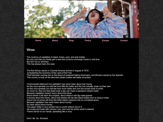poetry/virus screenshot
