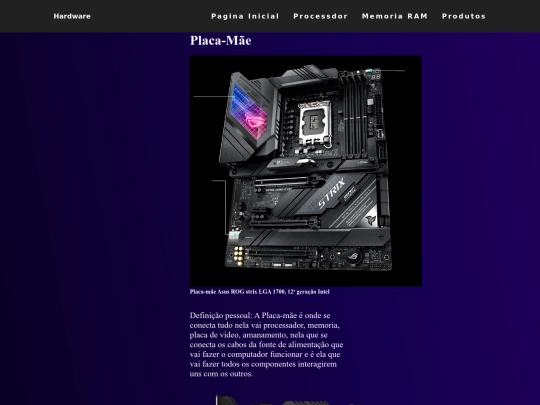 Placa-Mãe screenshot