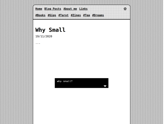 posts/2020-11-19-Why-Small screenshot