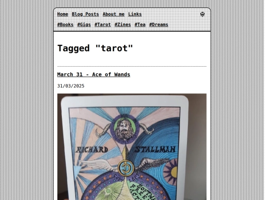 tags/tarot screenshot