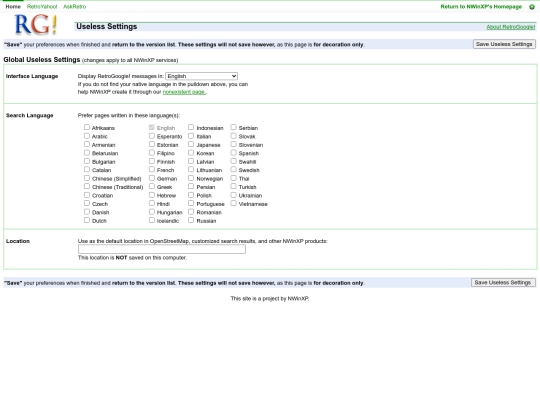 UselessSettings screenshot