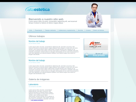 webAltaestetica screenshot